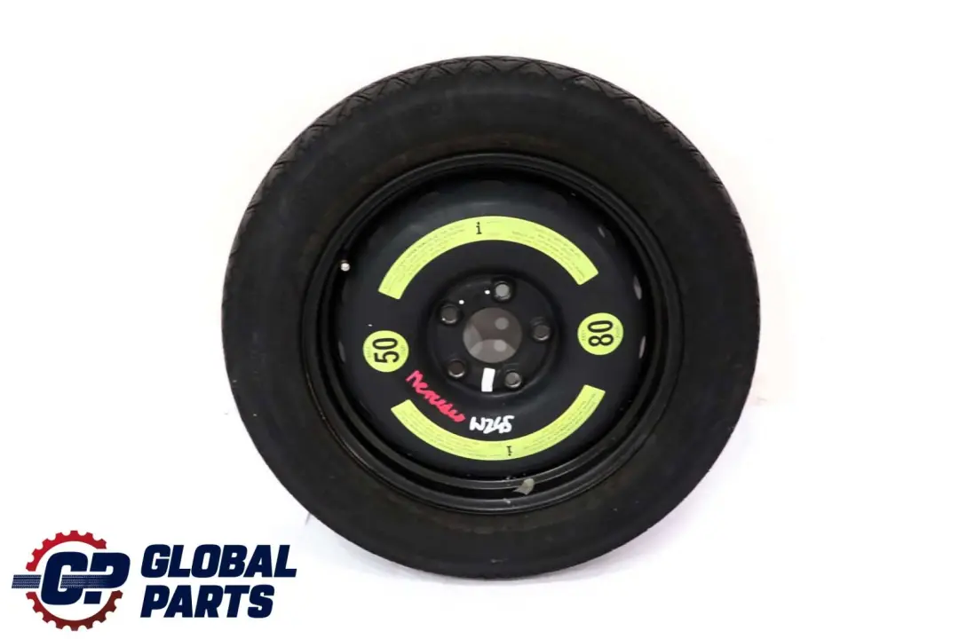 Roue De Secours Mercedes W169 W245 Compact Steel R16 Tyre 125/90 pour à propos du numéro de pièce A1694000802 Roue De Secours Mercedes W169 W245 Compact Steel R16 Tyre 125/90 - SKU A1694000802 - Numéro de pièce A1694000802