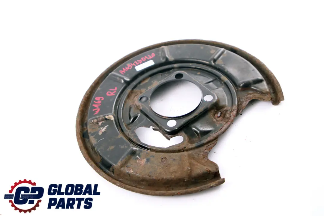Class W169 W245 Rear Left Brake Disc Protection Plate to Mercedes A B with Part number A1694230120 Mercedes A B Class W169 W245 Rear Left Brake Disc Protection Plate - SKU A1694230120 - Part number A1694230120