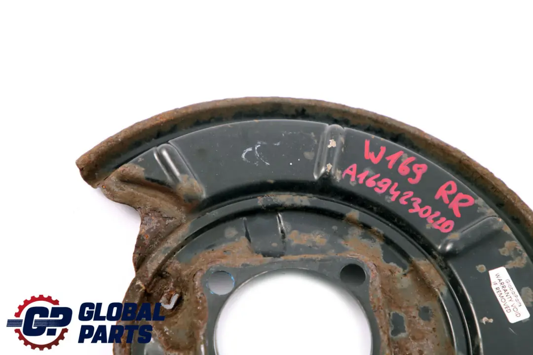 Posteriore Destra Bremsscheibenschutzplatte per Mercedes a B W169 W245 con numero di parte A1694230220 Mercedes a B W169 W245 Posteriore Destra Bremsscheibenschutzplatte - SKU A1694230220 - Numero di parte A1694230220