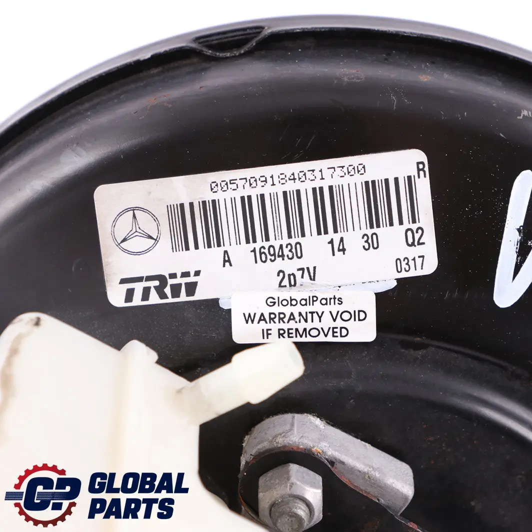 Mercedes-Benz A B Class W169 W245 Brake Servo Master Cylinder to with Part number A1694301430 Mercedes-Benz A B Class W169 W245 Brake Servo Master Cylinder - SKU A1694301430 - Part number A1694301430