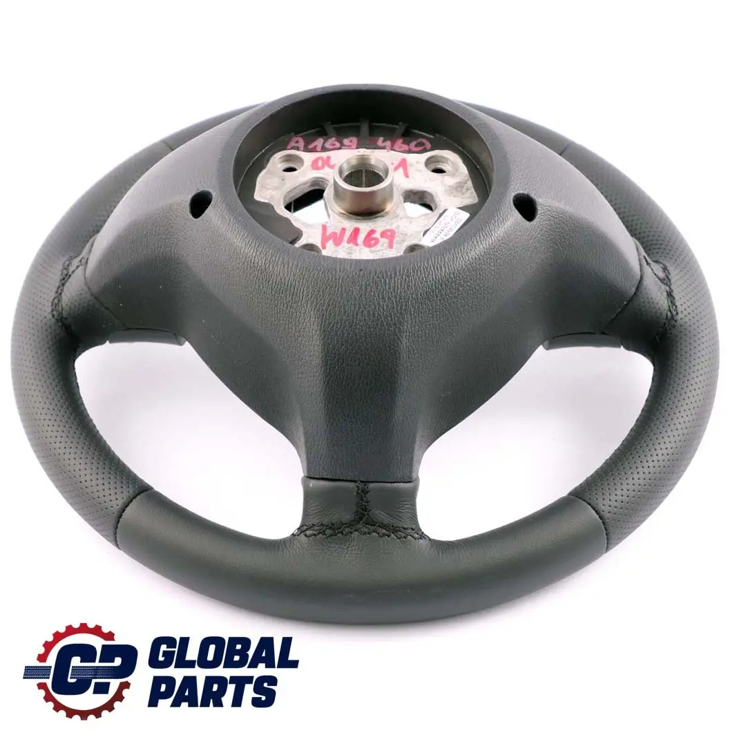 Mercedes-Benz A-Class W169 NEW Black Leather Steering Wheel with Black Threads to with Part number A1694600403 Mercedes-Benz A-Class W169 NEW Black Leather Steering Wheel with Black Threads - SKU A1694600403-1 - Part number A1694600403