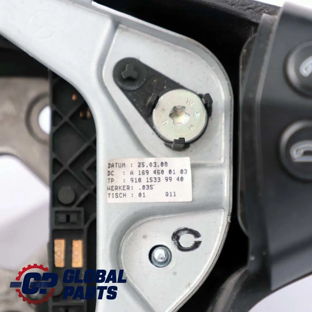 Mercedes-Benz A-Class W169 NEW Black Leather Steering Wheel with Black Threads to with Part number A1694600403 Mercedes-Benz A-Class W169 NEW Black Leather Steering Wheel with Black Threads - SKU A1694600403-1 - Part number A1694600403