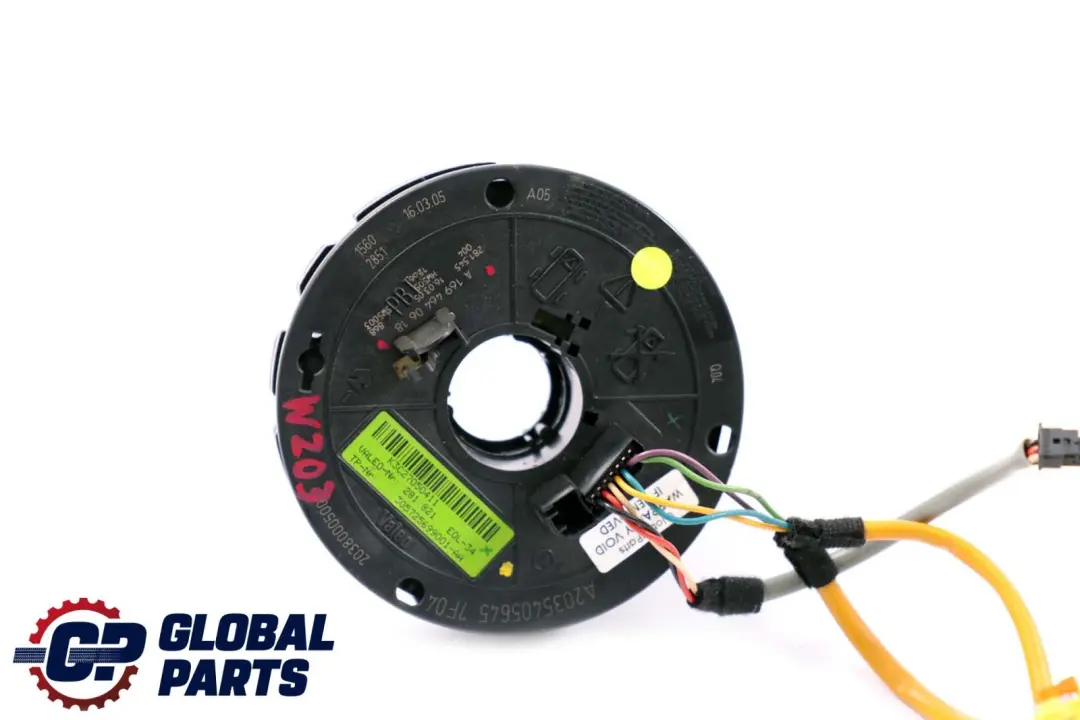 Mercedes A C Class W169 W203 Steering Angle Sensor Slip Ring Squib - SKU A1694640618 - Part number A1694640818