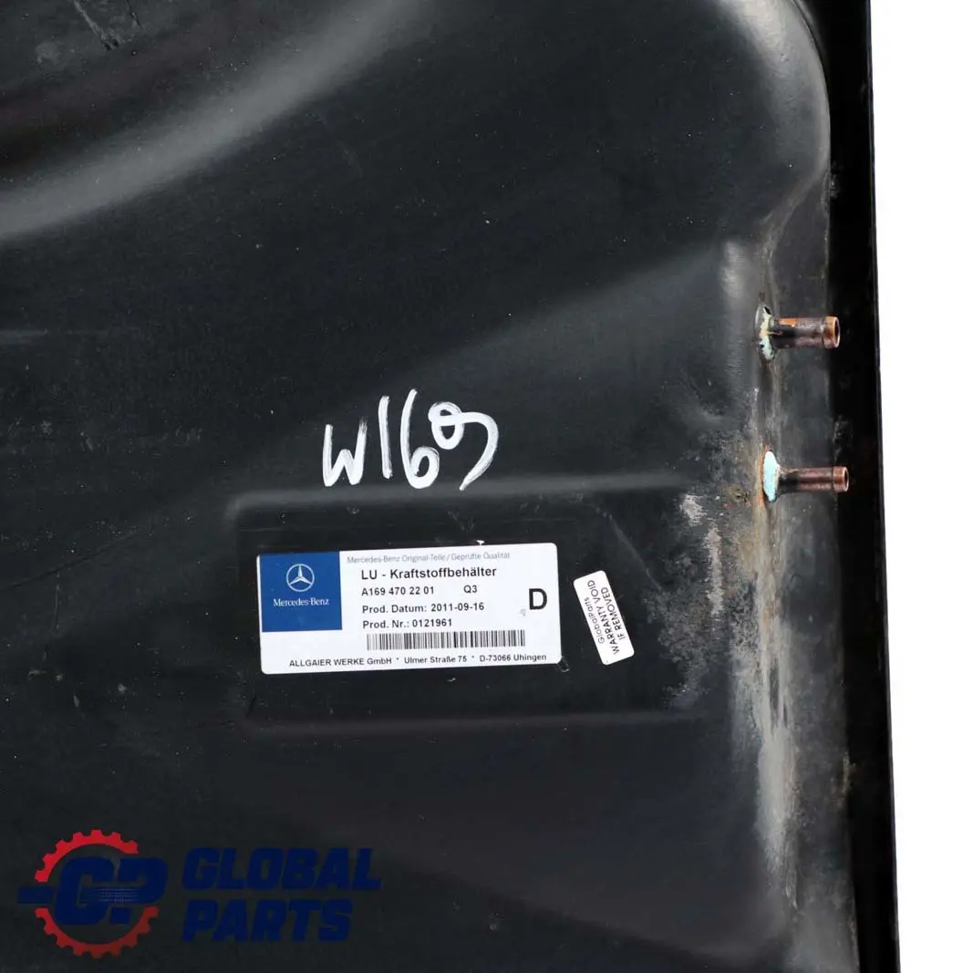  Mercedes-Benz A-Class W169 160 CDI Fuel Tank Diesel - SKU A1694702201 - Part number A1694702201