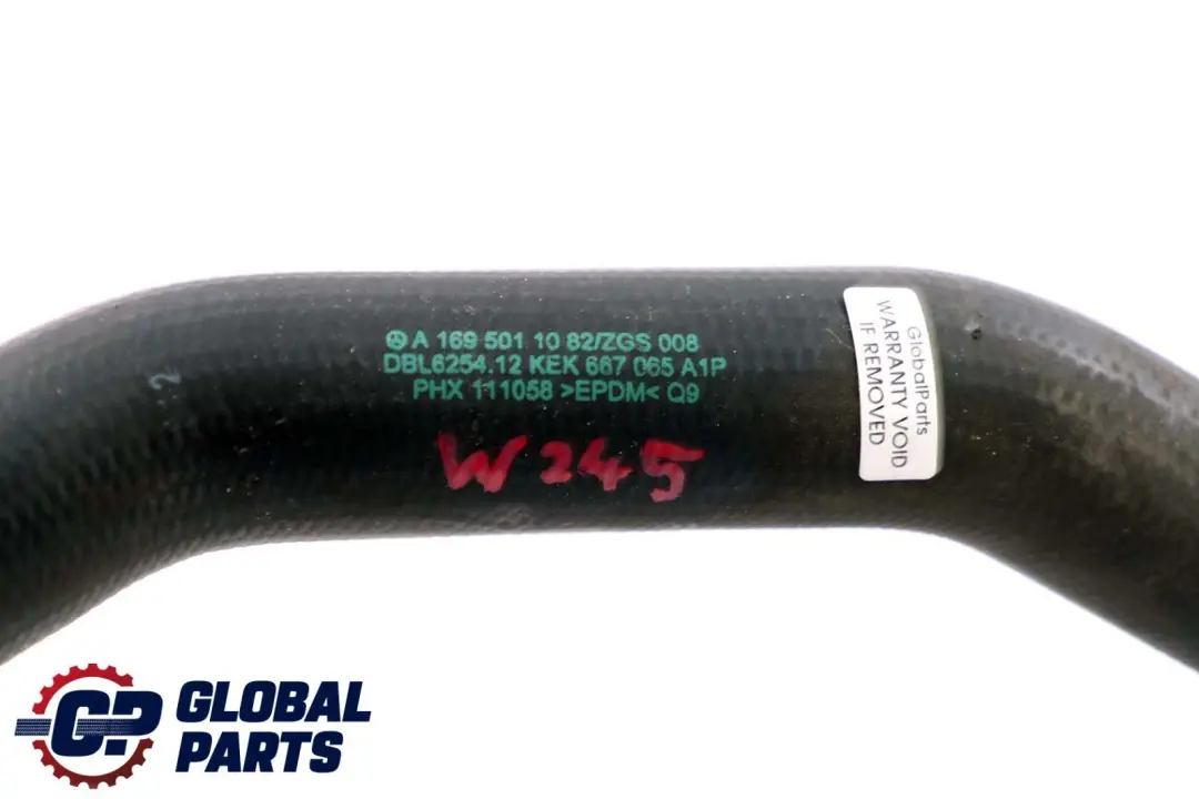 Class W169 W245 Water Coolant Hose Pipe Radiator to Mercedes A B with Part number A1695011082 Mercedes A B Class W169 W245 Water Coolant Hose Pipe Radiator - SKU A1695011082 - Part number A1695011082