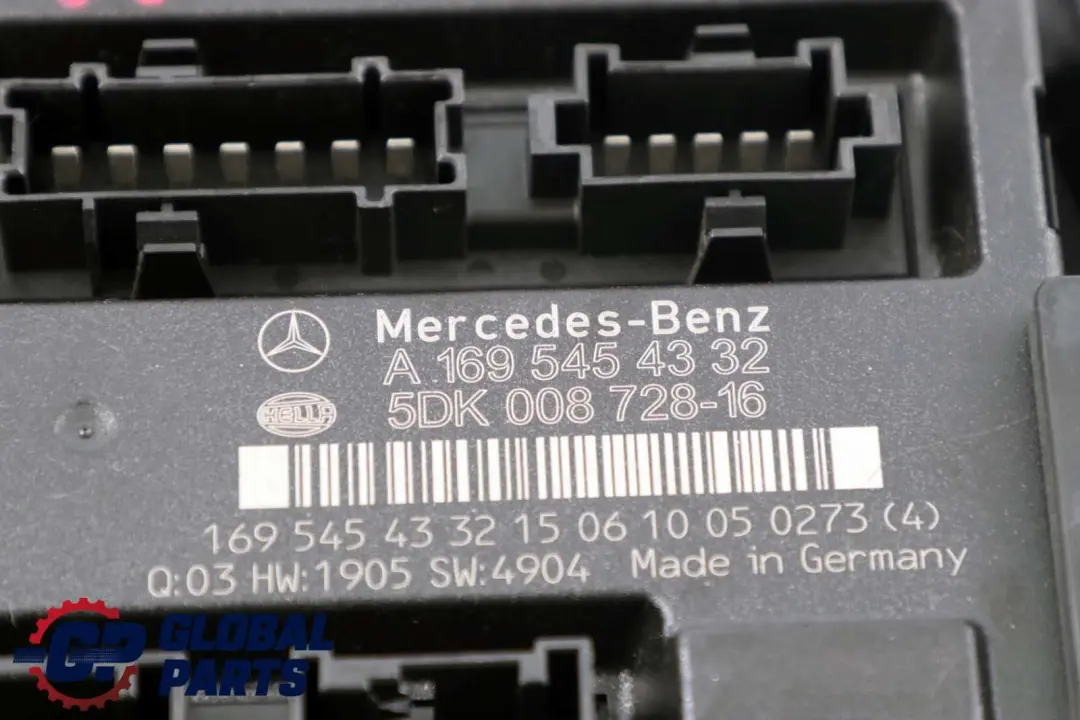 Sam Modulo controllo Unità scatola dei fusibili per Mercedes W169 W245 con numero di parte A1695454332 Mercedes W169 W245 Sam Modulo controllo Unità scatola dei fusibili - SKU A1695454332 - Numero di parte A1695454332