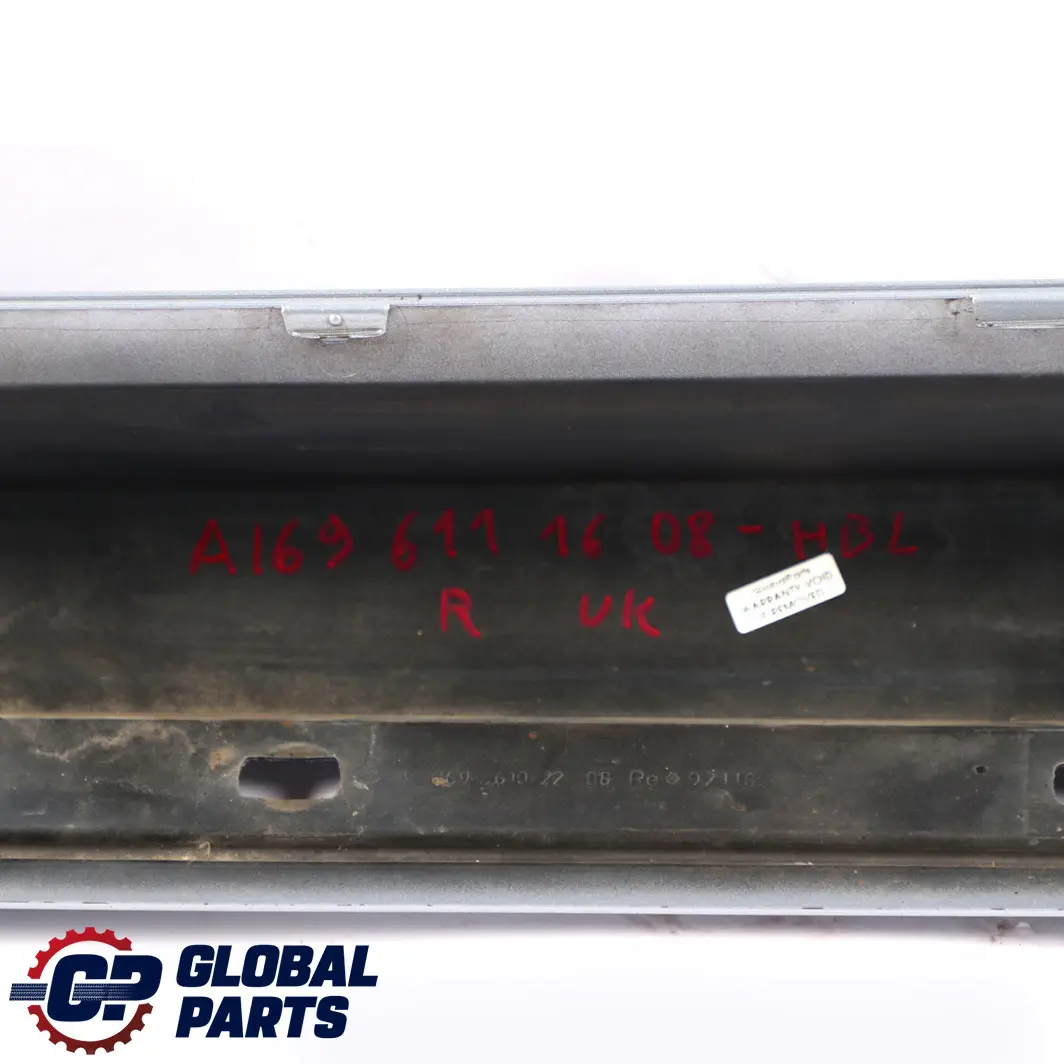 Mercedes-Benz B W245 Door Sill Side Cover Skirt Right O/S Horizon Blue - 391 to with Part number A1696111608 Mercedes-Benz B W245 Door Sill Side Cover Skirt Right O/S Horizon Blue - 391 - SKU A1696111608-HBL - Part number A1696111608