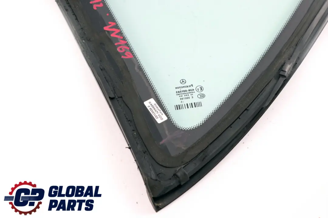Mercedes-Benz A-Class W169 Rear Right O/S Window Glass AS2 to with Part number A1696700412 Mercedes-Benz A-Class W169 Rear Right O/S Window Glass AS2 - SKU A1696700412 - Part number A1696700412