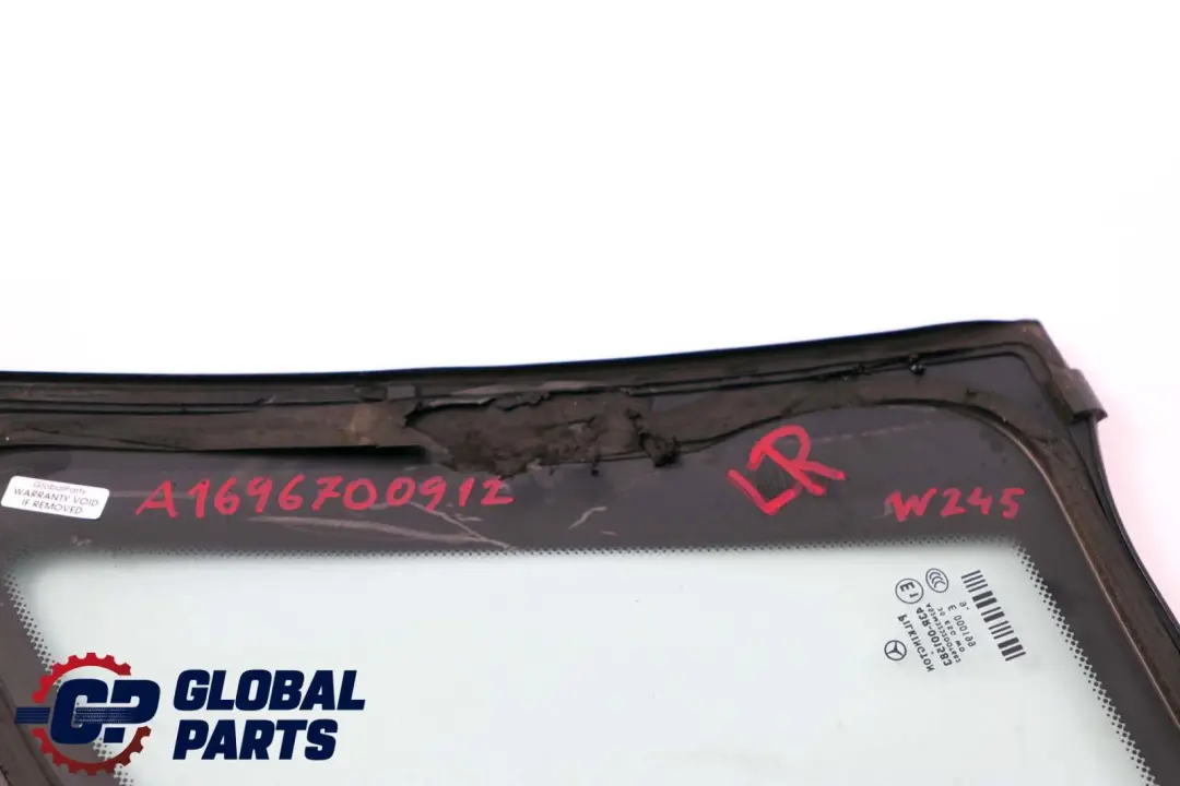 Mercedes B-Class W245 Rear Left N/S Side Window Green Glass AS2 - SKU A1696700912 - Part number A1696700912
