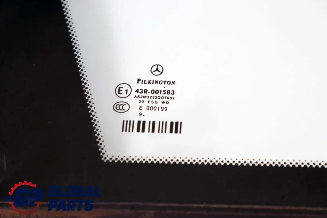 Classe B W245 Lunotto posteriore sinistro Vetro verde AS2 per Mercedes con numero di parte A1696700912 Mercedes Classe B W245 Lunotto posteriore sinistro Vetro verde AS2 - SKU A1696700912 - Numero di parte A1696700912