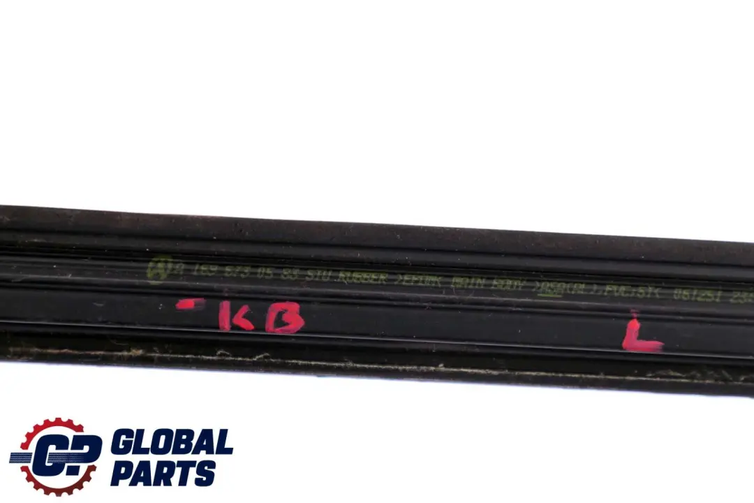 Left N/S Quarter Glass Molding Trim Kosmos Black to Mercedes B-Class W245 Rear with Part number A1696730583 Mercedes B-Class W245 Rear Left N/S Quarter Glass Molding Trim Kosmos Black - SKU A1696730583-KB - Part number A1696730583