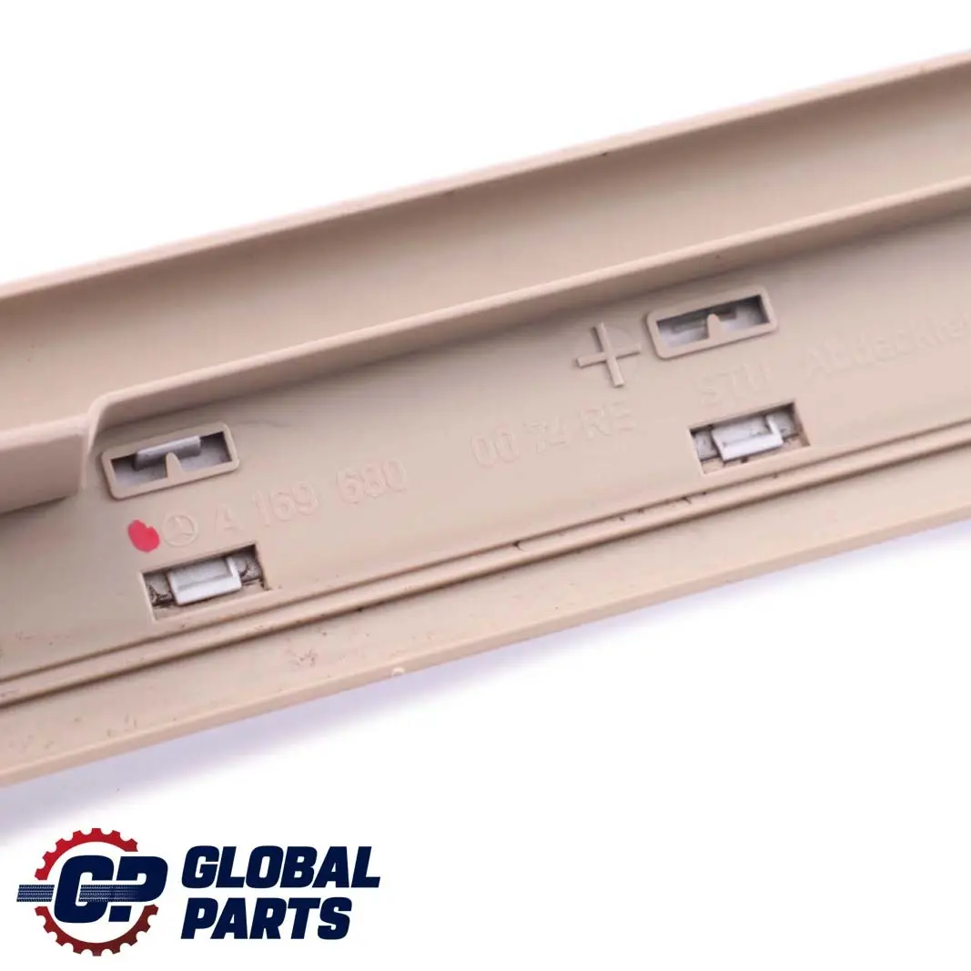 Mercedes-Benz A-Class W169 Front Right Door O/S Sill Entrance Trim Strip Beige to with Part number A1696800074 Mercedes-Benz A-Class W169 Front Right Door O/S Sill Entrance Trim Strip Beige - SKU A1696800074 - Part number A1696800074