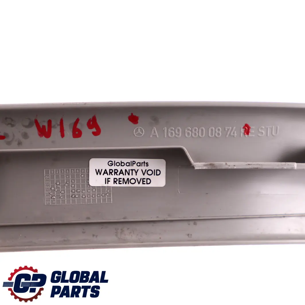 Mercedes-Benz A W169 Rear Right Door O/S Sill Entrance Trim Strip to with Part number A1696800874 Mercedes-Benz A W169 Rear Right Door O/S Sill Entrance Trim Strip - SKU A1696800874 - Part number A1696800874