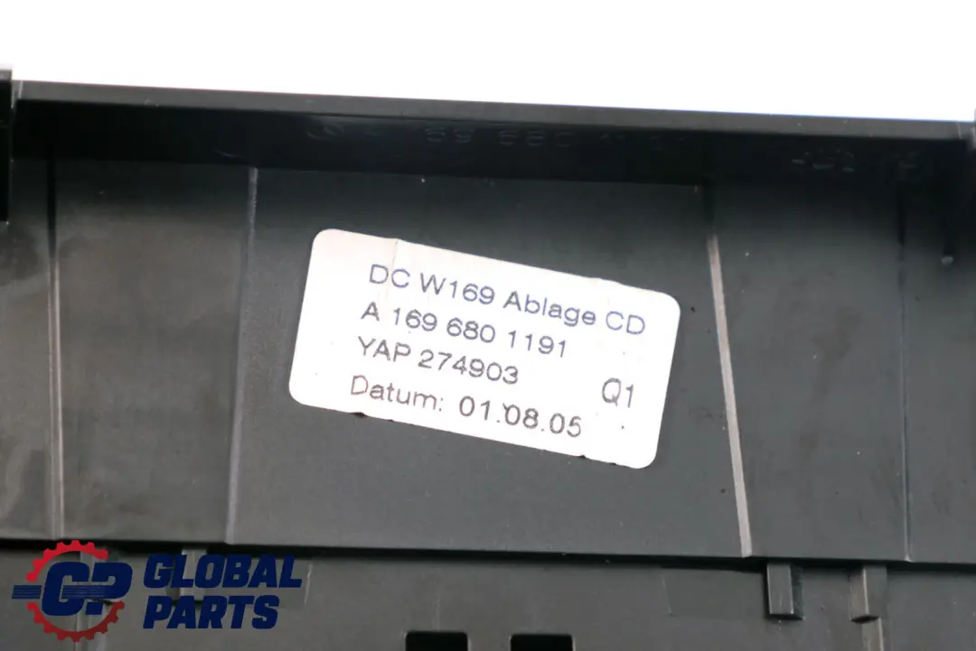 Mercedes-Benz A B Class W169 W245 Glove Box CD Disc Storage Holder to with Part number A1696801191 Mercedes-Benz A B Class W169 W245 Glove Box CD Disc Storage Holder - SKU A1696801191 - Part number A1696801191