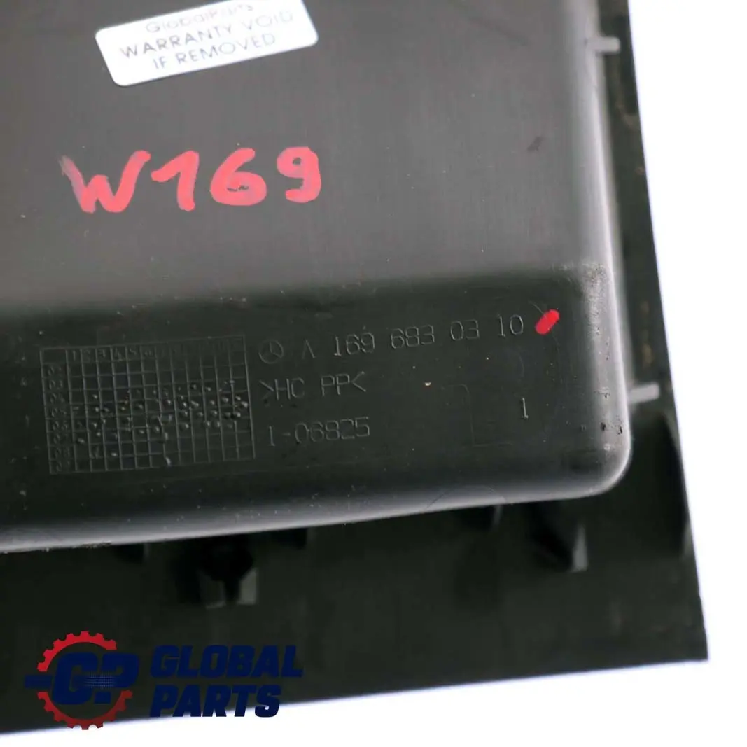 Coperchio del vano portaoggetti della console centrale per Mercedes W169 con numero di parte A1696830310 Mercedes W169 Coperchio del vano portaoggetti della console centrale - SKU A1696830310 - Numero di parte A1696830310