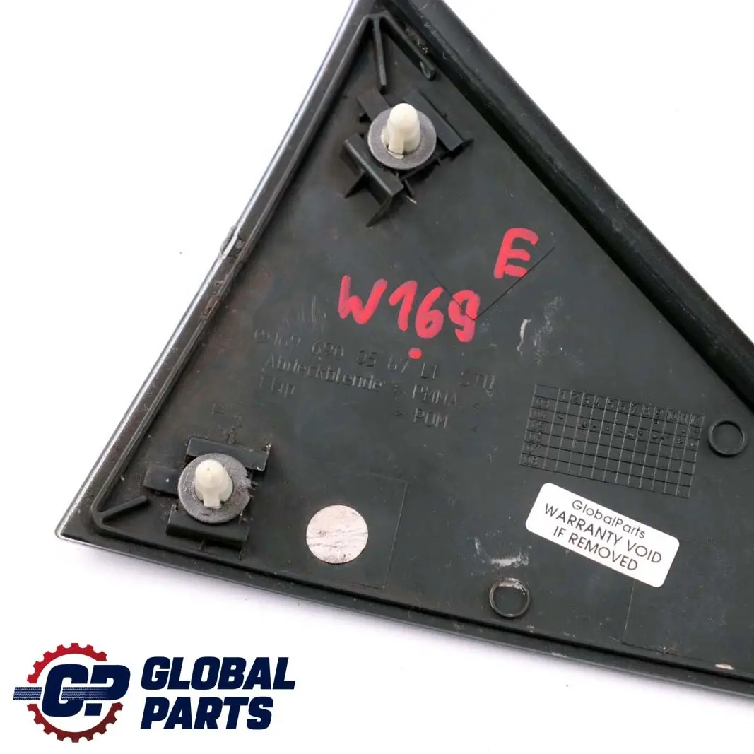 Mercedes-Benz A-Class W169 C-Pillar Rear Left N/S Cover Trim Plate to with Part number A1696900587 Mercedes-Benz A-Class W169 C-Pillar Rear Left N/S Cover Trim Plate - SKU A1696900587 - Part number A1696900587