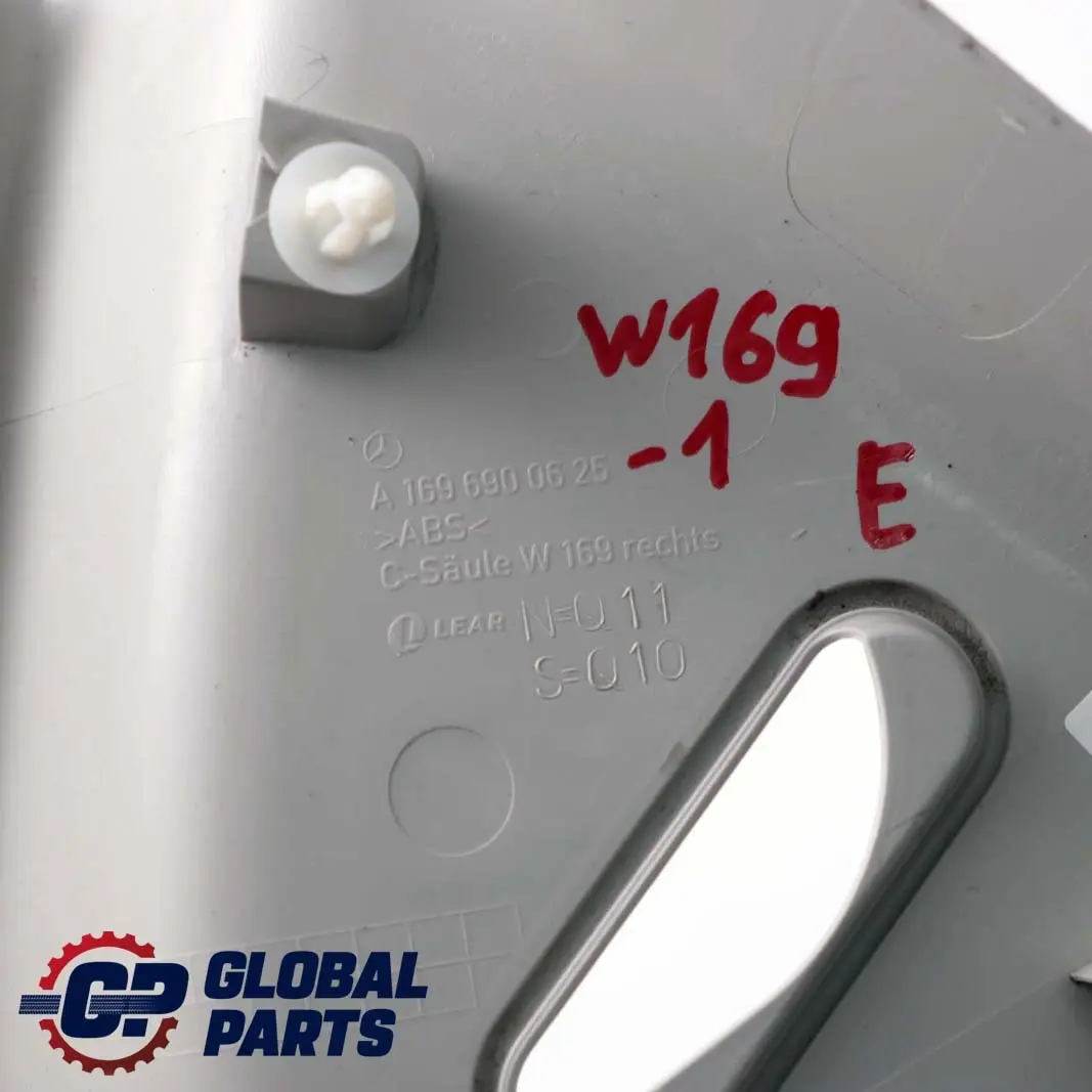 Mercedes-Benz A W169 C-Pillar Rear Right O/S Trim Panel Cover Beige to  with Part number A1696900625  Mercedes-Benz A W169 C-Pillar Rear Right O/S Trim Panel Cover Beige - SKU A1696900625-1 - Part number A1696900625