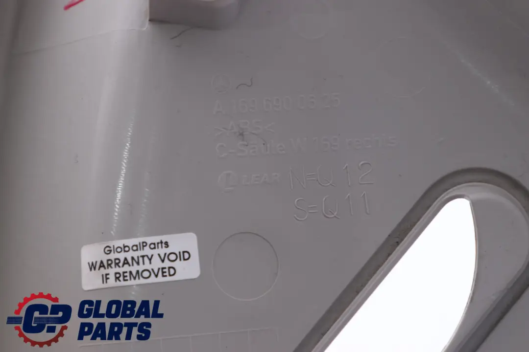  Mercedes-Benz A-Class W169 C-Pillar Trim Panel Cover Right O/S Rear - SKU A1696900625 - Part number A1696900625