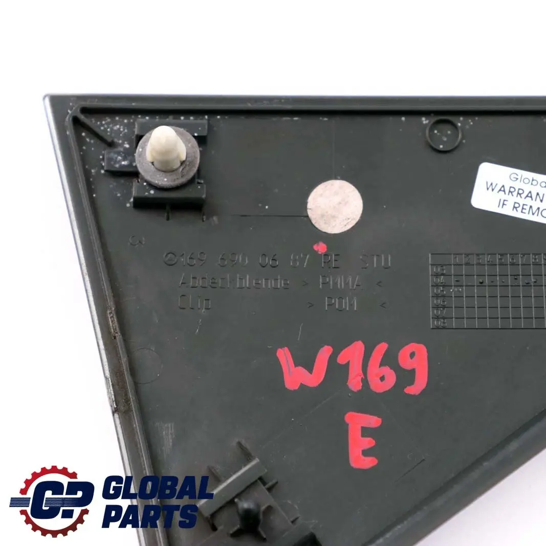 Mercedes-Benz W169 C-Pilar Trasero Derecho Cubierta Placa para con número de pieza A1696900687 Mercedes-Benz W169 C-Pilar Trasero Derecho Cubierta Placa - SKU A1696900687 - Número de pieza A1696900687