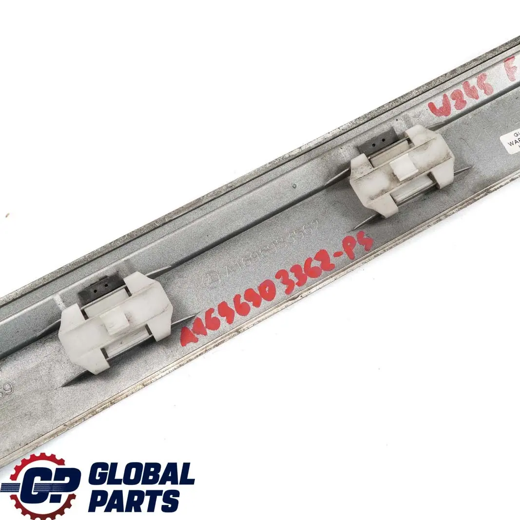 Mercedes-Benz B-Class W245 Front Left N/S Door Trim Molding Strip Polar Silver to with Part number A1696903362 Mercedes-Benz B-Class W245 Front Left N/S Door Trim Molding Strip Polar Silver - SKU A1696903362-PS - Part number A1696903362