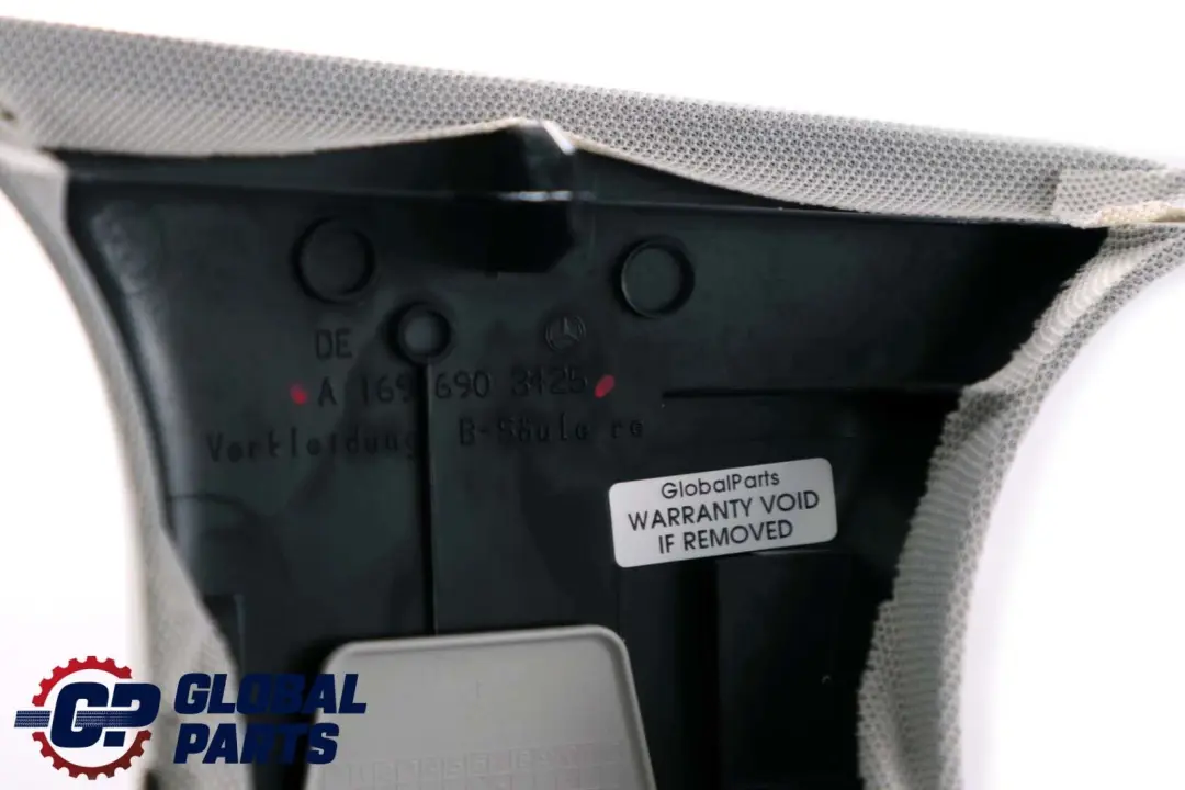 Column B-Pillar Trim Panel Cover Right Grey to Mercedes B-Class W245 with Part number A1696903425 Mercedes B-Class W245 Column B-Pillar Trim Panel Cover Right Grey - SKU A1696903425 - Part number A1696903425