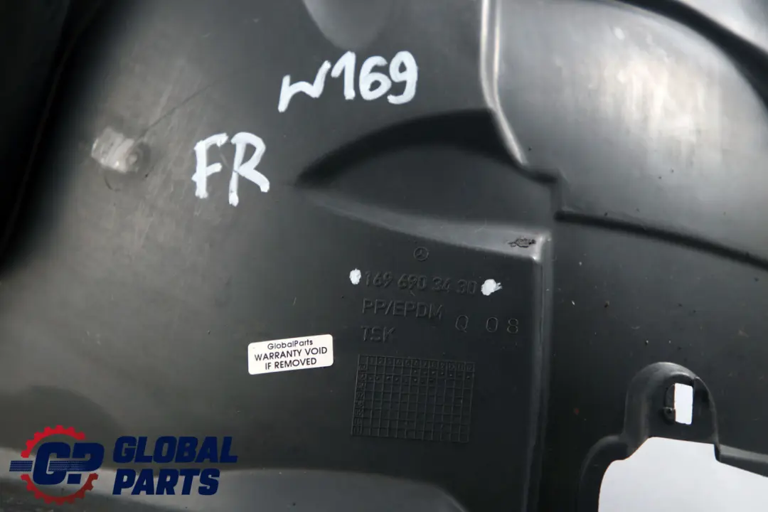 Mercedes-Benz A-Class W169 Front Right O/S Wheel Arch Trim Cover Front Section to with Part number A1696903430 Mercedes-Benz A-Class W169 Front Right O/S Wheel Arch Trim Cover Front Section - SKU A1696903430 - Part number A1696903430