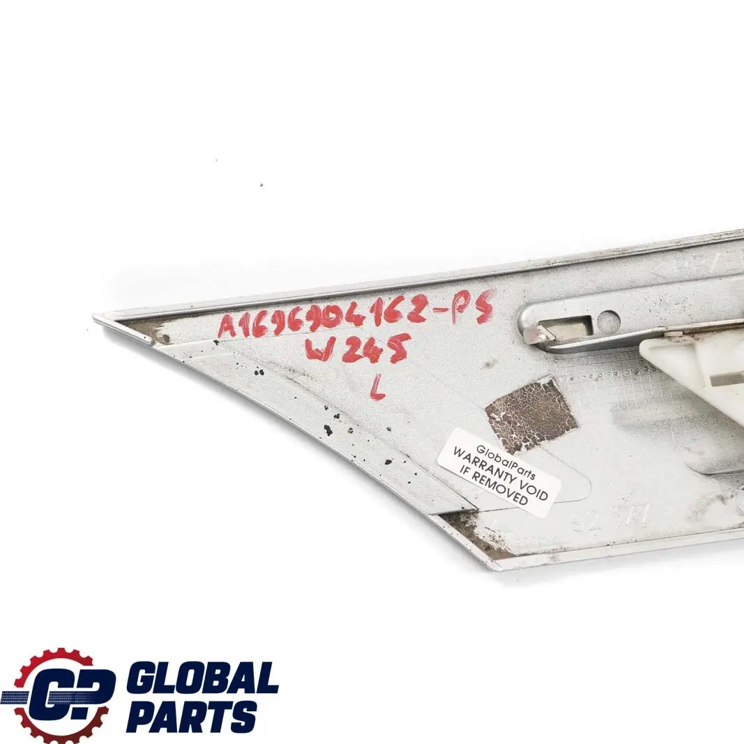 Mercedes-Benz W245 Protective Strip Left Rear Fender Polar Silver A1696983362 to with Part number A1696904162 Mercedes-Benz W245 Protective Strip Left Rear Fender Polar Silver A1696983362 - SKU A1696904162-PS - Part number A1696904162