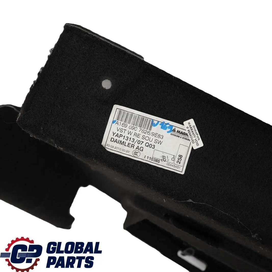  Mercedes-Benz A-Class W169 Trunk Boot Side Trim Panel Right O/S - SKU A1696907626 - Part number A1696907626