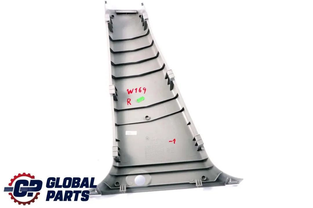 Class W169 W245 Column B-Pillar Trim Panel Right Grey to Mercedes A B with Part number A1696920222 Mercedes A B Class W169 W245 Column B-Pillar Trim Panel Right Grey - SKU A1696920222-1 - Part number A1696920222