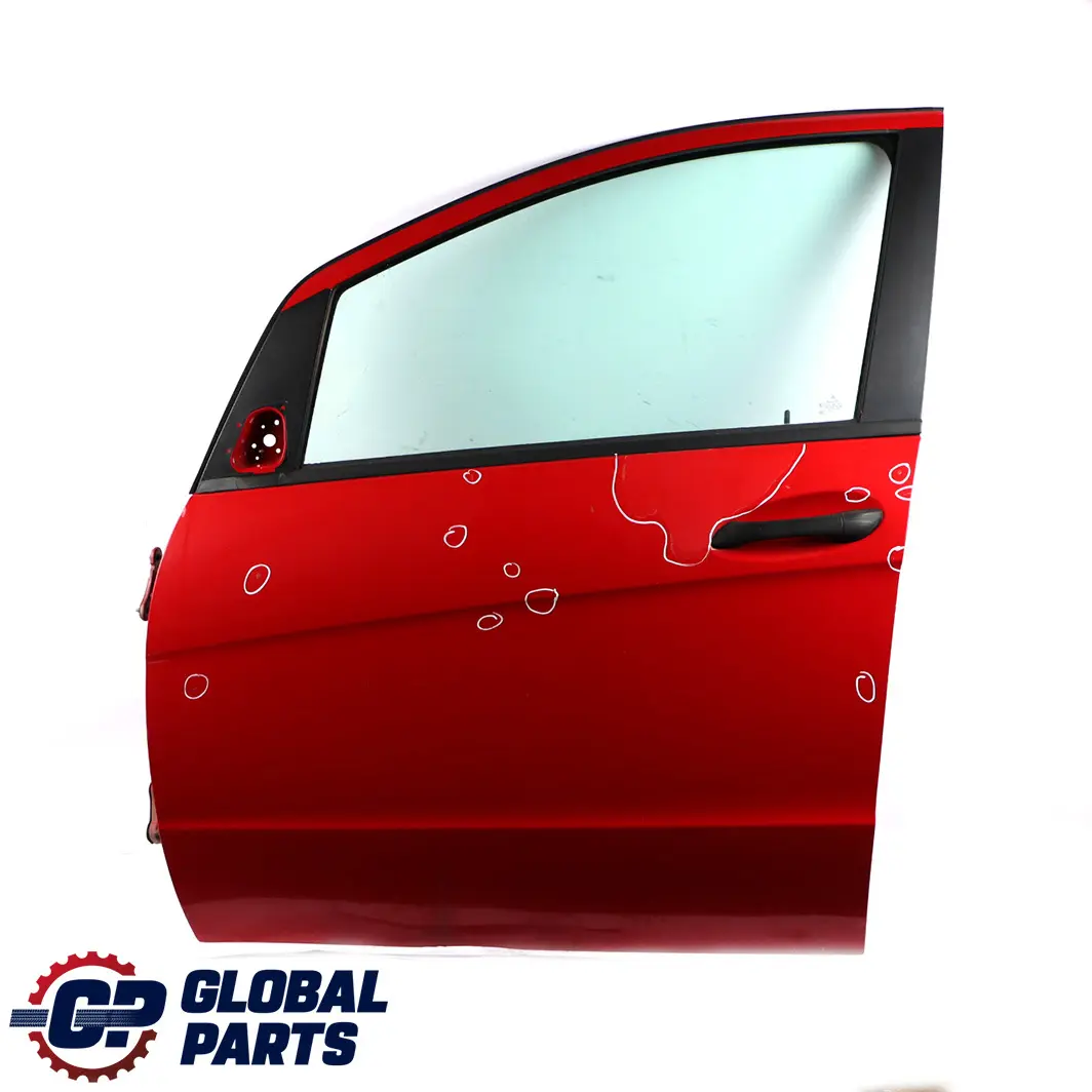 Mercedes-Benz A-Class W169 Door Front Left N/S Jupiter Red - 589 to with Part number A1697202105 Mercedes-Benz A-Class W169 Door Front Left N/S Jupiter Red - 589 - SKU A1697202105-JUR - Part number A1697202105
