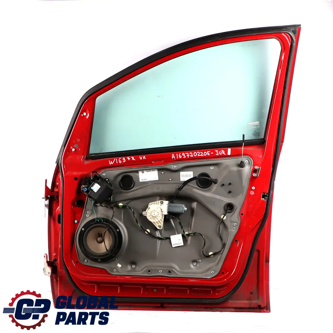 Mercedes-Benz A-Class W169 Door Front Right O/S Jupiter Red - 589 to with Part number A1697202205 Mercedes-Benz A-Class W169 Door Front Right O/S Jupiter Red - 589 - SKU A1697202205-JUR - Part number A1697202205