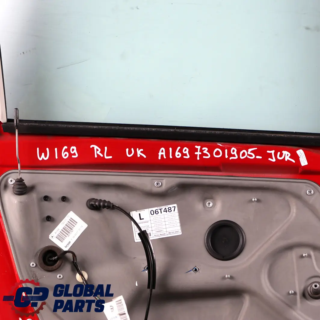 Mercedes-Benz A-Class W169 Door Rear Left N/S Jupiter Red - 589 to with Part number A1697301905 Mercedes-Benz A-Class W169 Door Rear Left N/S Jupiter Red - 589 - SKU A1697301905-JUR - Part number A1697301905