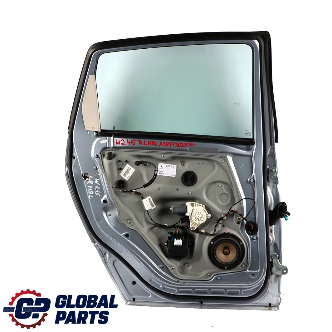 Mercedes-Benz B-Class W245 Door Rear Left N/S Horizon Blue Metallic - 391 to with Part number A1697302105 Mercedes-Benz B-Class W245 Door Rear Left N/S Horizon Blue Metallic - 391 - SKU A1697302105-HBL - Part number A1697302105