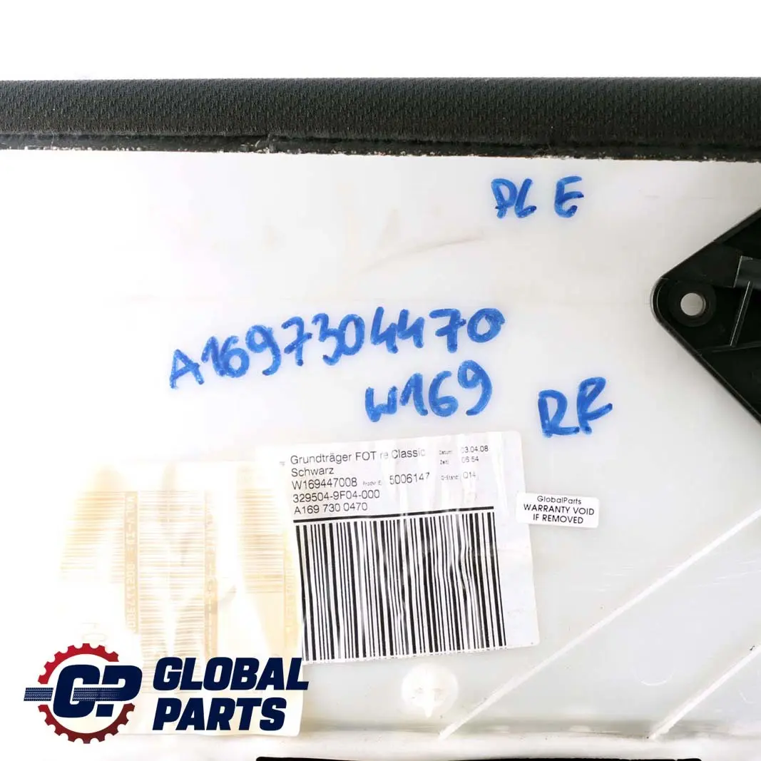 Mercedes W169 Panel Embellecedor de la Tarjeta Puerta Trasera Derecha Negra - SKU A1697304470 - Número de pieza A1697304470