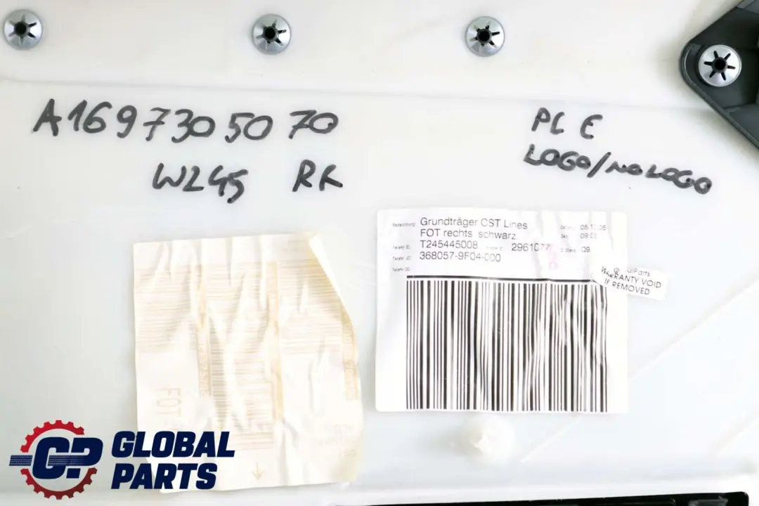Mercedes B Class W245 Rear Right O/S Door Card Trim Panel Cloth Black - SKU A1697305070-1 - Part number A1697305070