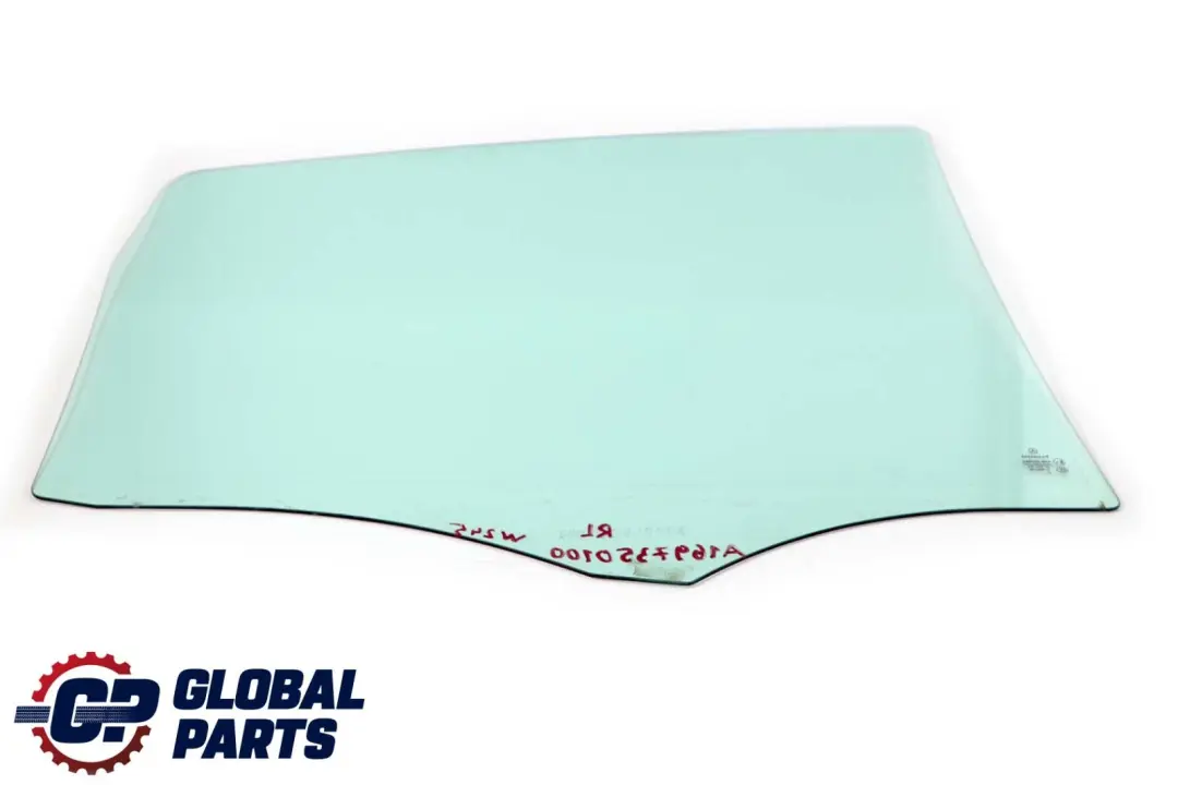 Vetro finestrino posteriore sinistro Verde AS2 per Mercedes W245 con numero di parte A1697350100 Mercedes W245 Vetro finestrino posteriore sinistro Verde AS2 - SKU A1697350100 - Numero di parte A1697350100