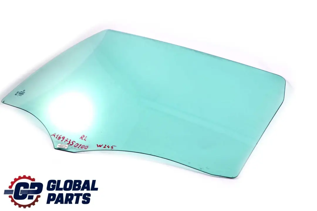 Vitre arrière gauche verte AS2 pour Mercedes W245 à propos du numéro de pièce A1697350100 Mercedes W245 Vitre arrière gauche verte AS2 - SKU A1697350100 - Numéro de pièce A1697350100