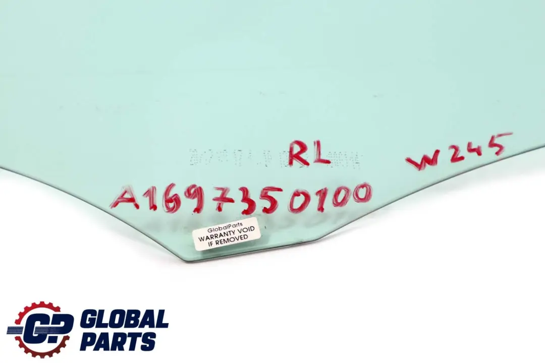 Mercedes W245 Vitre arrière gauche verte AS2 - SKU A1697350100 - Numéro de pièce A1697350100