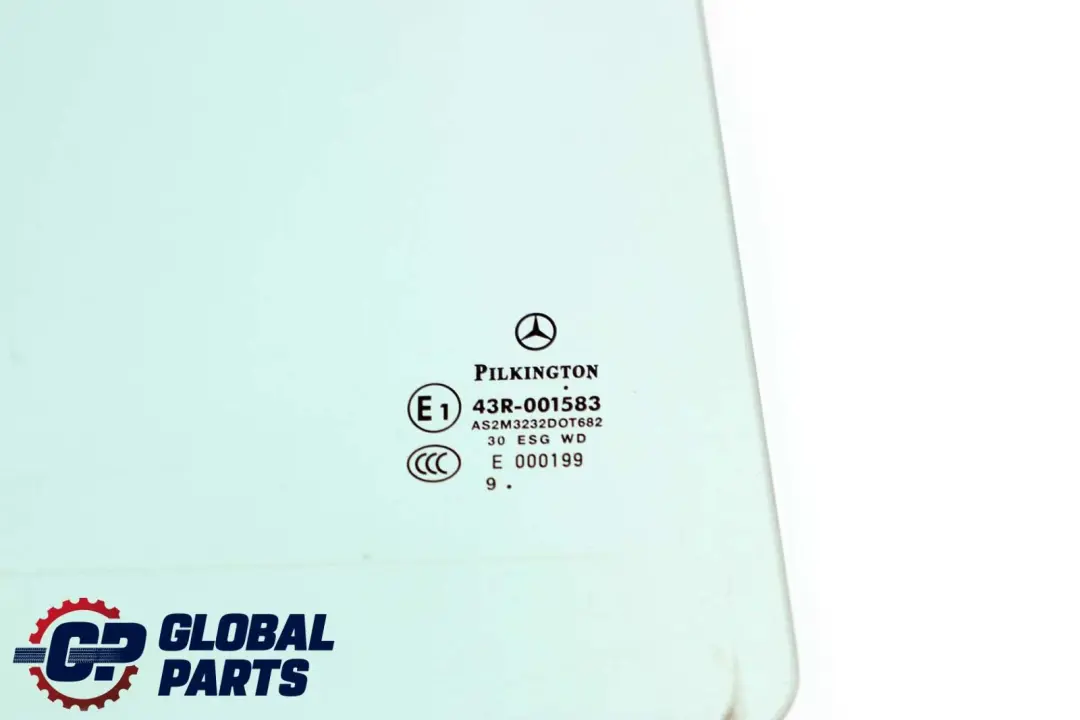 Right O/S Window Glass Green AS2 to Mercedes W245 Rear with Part number A1697350200 Mercedes W245 Rear Right O/S Window Glass Green AS2 - SKU A1697350200 - Part number A1697350200