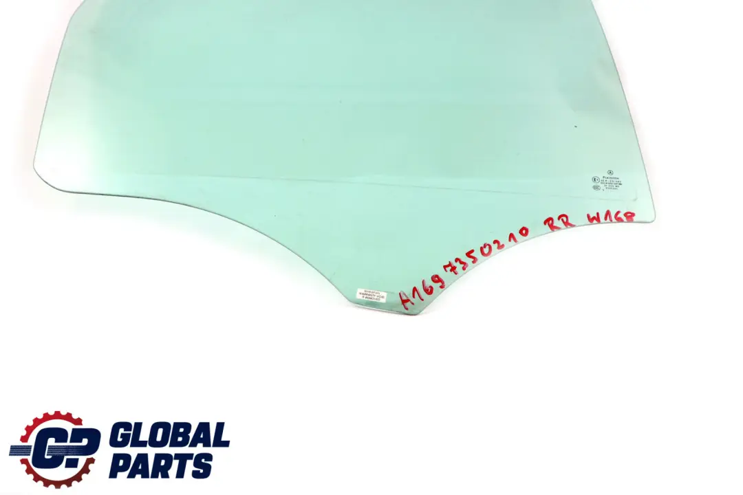 Door Window Glass Rear Right O/S Glazing AS2 to Mercedes W169 with Part number A1697350210 Mercedes W169 Door Window Glass Rear Right O/S Glazing AS2 - SKU A1697350210 - Part number A1697350210