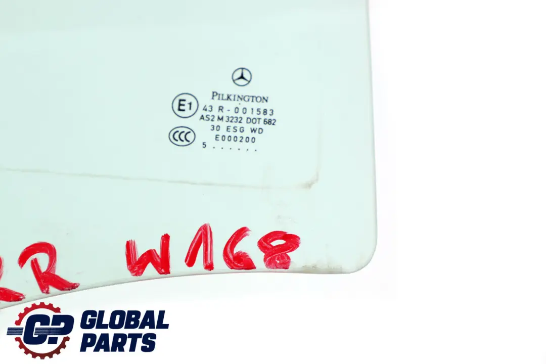 Vitre De Porte Arrière Droite Glazing AS2 pour Mercedes W169 à propos du numéro de pièce A1697350210 Mercedes W169 Vitre De Porte Arrière Droite Glazing AS2 - SKU A1697350210 - Numéro de pièce A1697350210