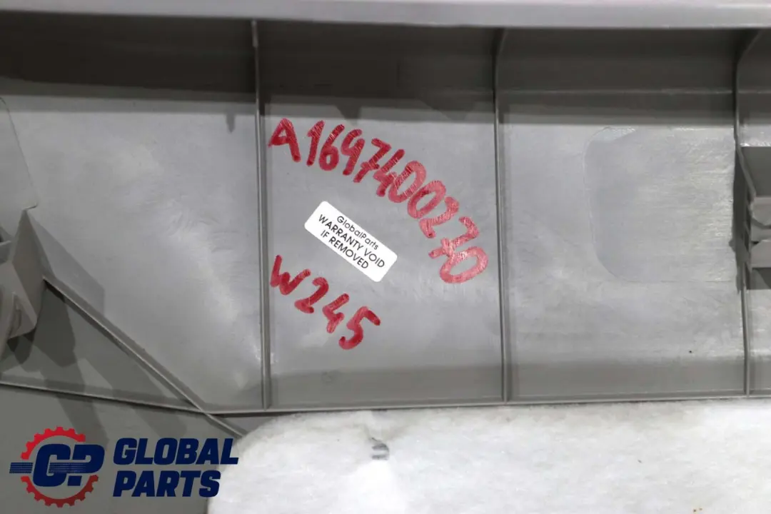 Tapa Trasera Maletero Portón Panel Interior Gris para Mercedes W245 con número de pieza A1697400270 Mercedes W245 Tapa Trasera Maletero Portón Panel Interior Gris - SKU A1697400270 - Número de pieza A1697400270