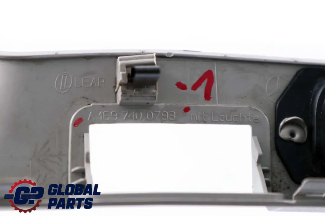 Mercedes W169 W245 Tailgate Handle Light Trim Cover Grey - SKU A1697400793-1 - Part number A1697400793