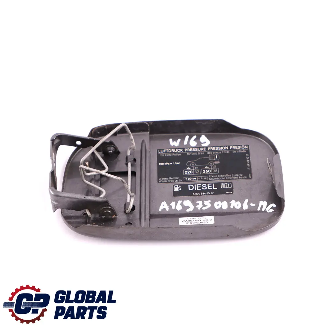  Mercedes-Benz A W169 Fuel Flap Tank Cap Cover Mountain Gray Metallic Finish 787 - SKU A1697500106-MG - Part number A1697500106