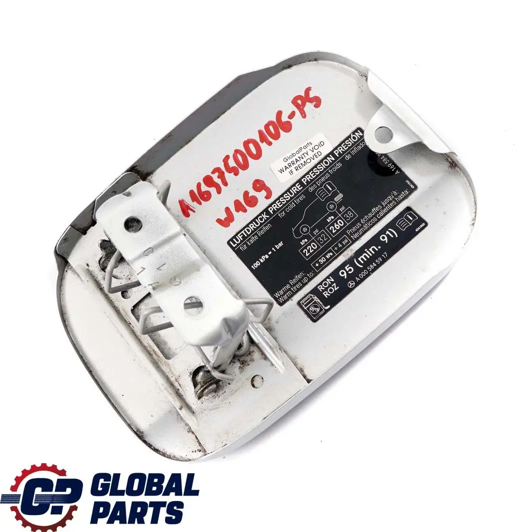MERCEDES A W169 Klapka paliwa Polar Silver - SKU A1697500106-PS - Numer Części A1697500106