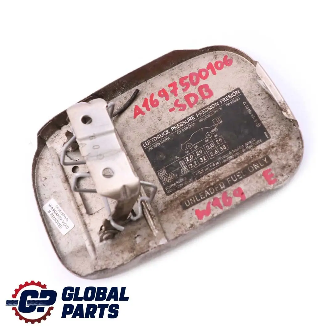 Mercedes-Benz A-Class W169 Fuel Flap Tank Cap Cover Sand Dune Beige - 791 to with Part number A1697500106 Mercedes-Benz A-Class W169 Fuel Flap Tank Cap Cover Sand Dune Beige - 791 - SKU A1697500106-SDB - Part number A1697500106