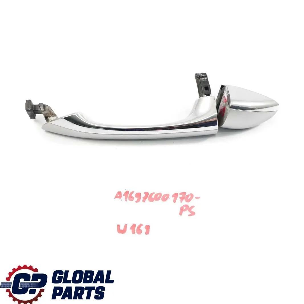  Mercedes-Benz A B W169 W245 Rear Left N/S Door Handle Polar Silver Metallic 761 - SKU A1697600170-PS - Part number A1697600170