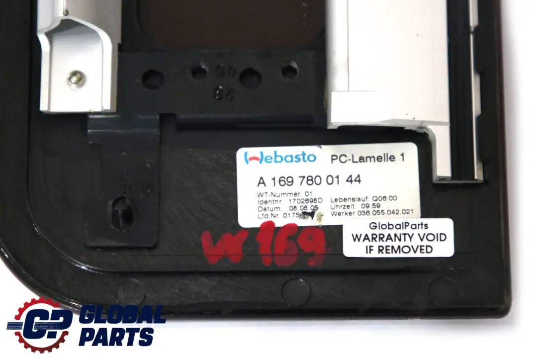 Mercedes W169 W245 Szyberdach Szyba Dachowa Szklany Dach - SKU A1697800144 - Numer Części A1697800144