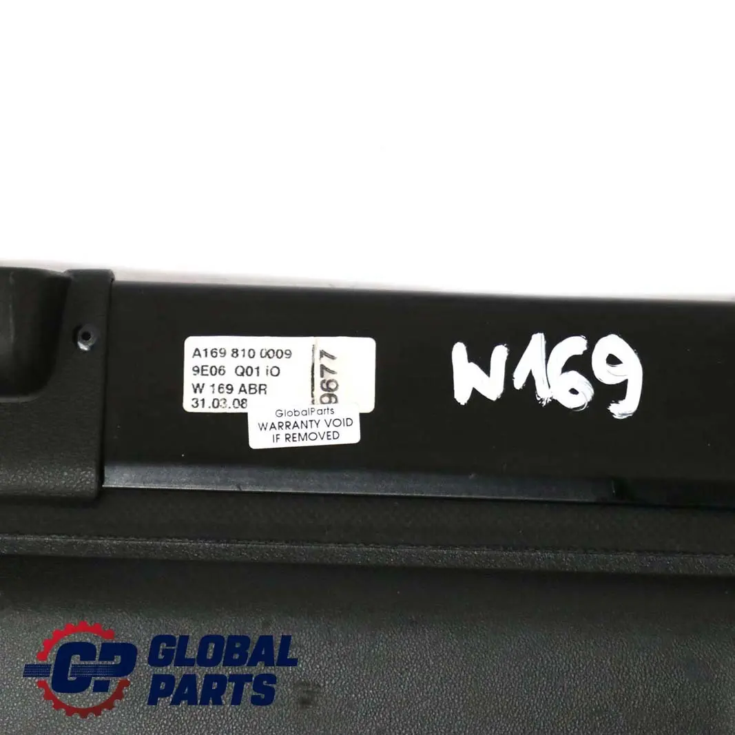 Mercedes W169 Store Arrière Tablette Rangement Pour Colis Noir - SKU A1698100009 - Numéro de pièce A1698100009