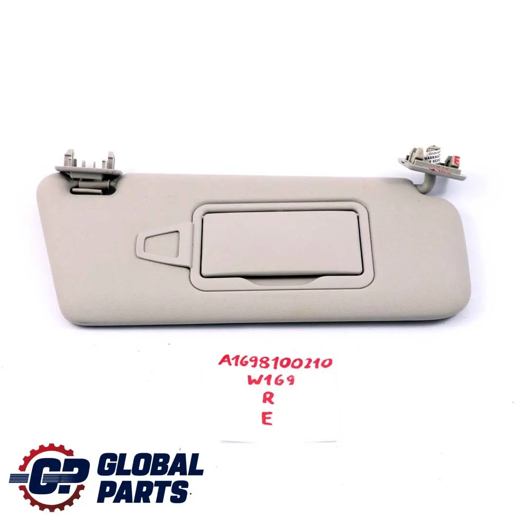 Sun Visor Mercedes W169 W245 Cover Right O/S Grey  - SKU A1698100210 - Part number A1698100210